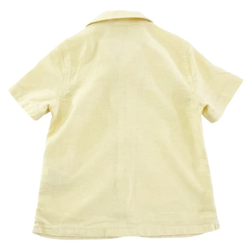 Boys 5T Old Navy Button-Up Short Sleeve Shirt Yellow